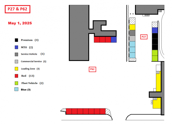 P27 and P62 Parking Map