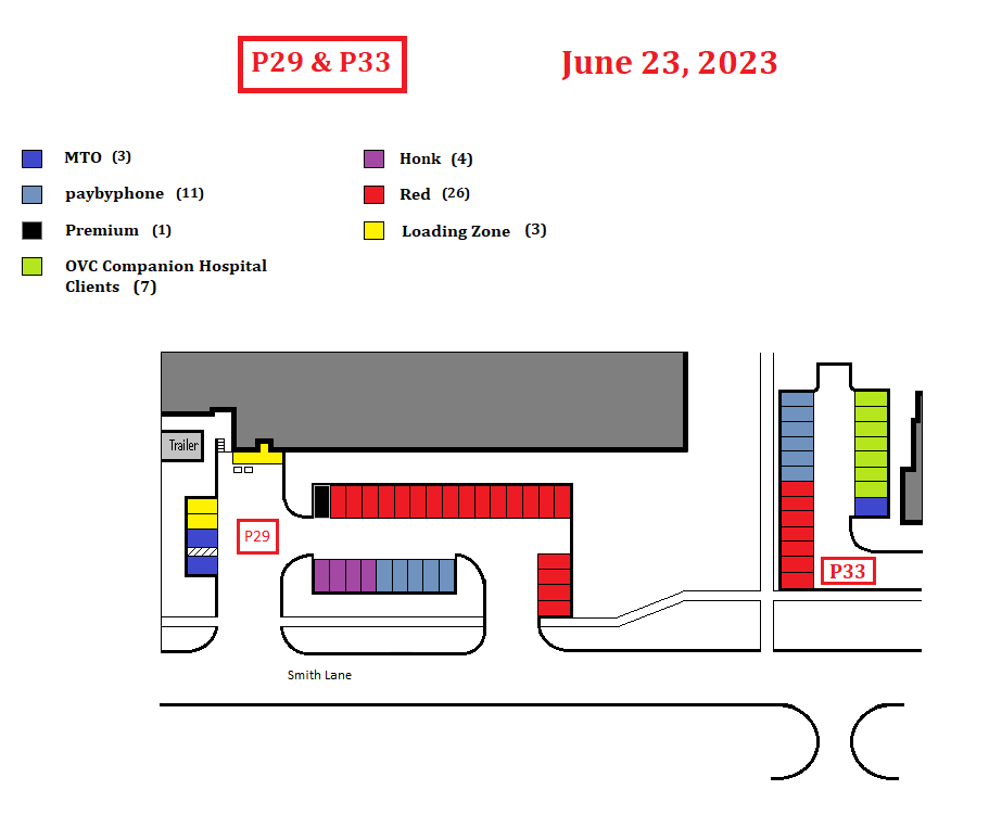 P29 & P33 Parking Lot Map