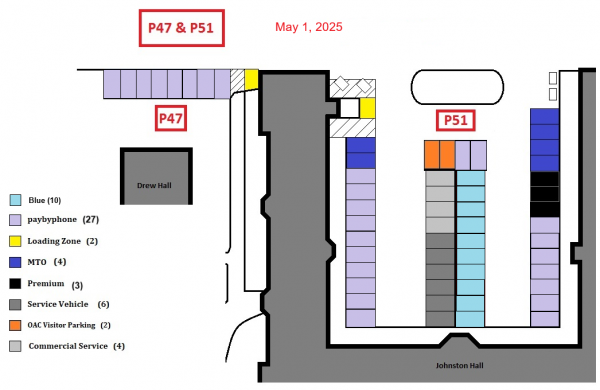 P47 and P51 Parking Map